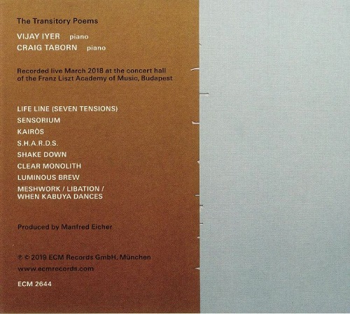 Vijay Iyer & Craig Taborn – The Transitory Poems Vijay Iyer & Craig Taborn – The Transitory Poems